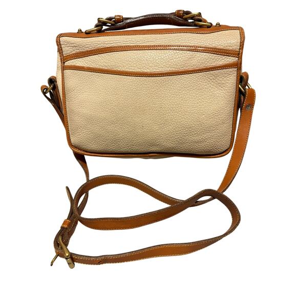 Dooney & Bourke VTG Carrier Satchel Crossbody Tan and Cream Women’s Bag - Picture 11 of 16